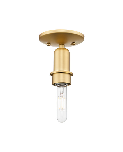 INNOVATIONS 716-1C-SG-G483-8SL Brookhaven Globe 1-Light Semi-Flush Mount Satin Gold