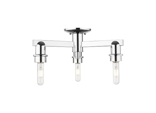 INNOVATIONS 716-3F-PC-G483-8AM Brookhaven Globe 3-Light Semi-Flush Mount Polished Chrome