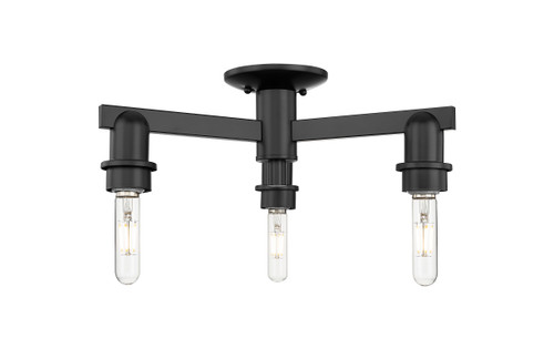 INNOVATIONS 716-3F-BK-G459-6ME Preston 3-Light Semi-Flush Mount Matte Black