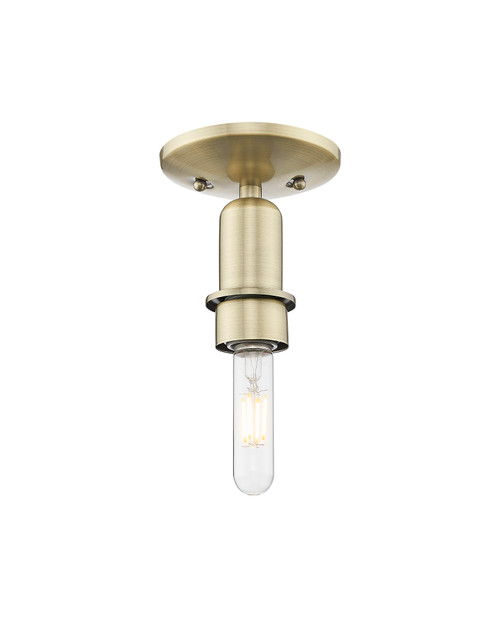 INNOVATIONS 716-1C-AB-G456-8ME Chelsea 1-Light Semi-Flush Mount Antique Brass