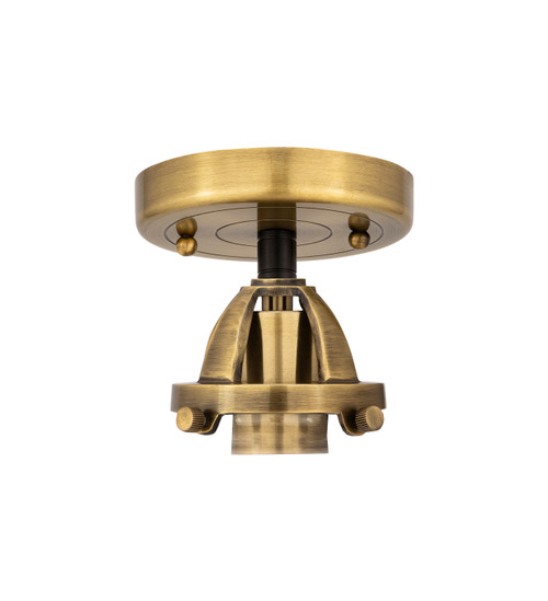 INNOVATIONS 288-1C-BAB-G208-12 Beacon 1-Light Semi-Flush Mount Black Antique Brass