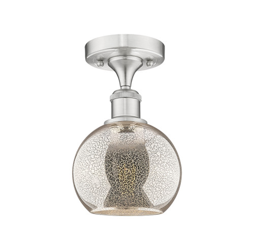 INNOVATIONS 616-1F-SN-G128-6 Athens 1-Light Semi-Flush Mount Brushed Satin Nickel