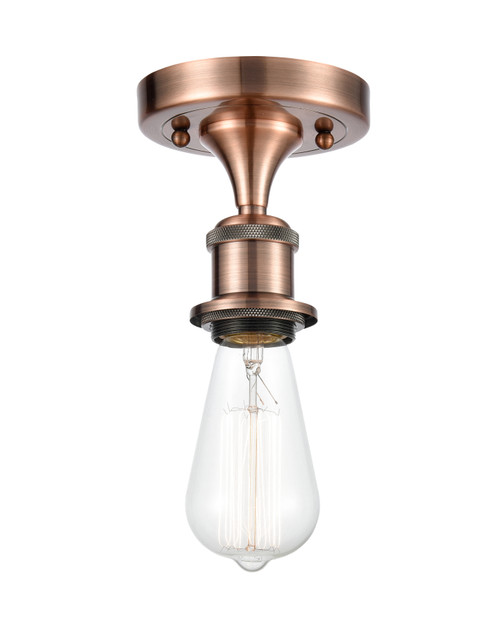INNOVATIONS 616-1F-AC-G559-12ME Bridal Veil 1-Light Semi-Flush Mount Antique Copper