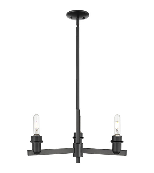 INNOVATIONS 716-3CR-BK-NBD2-75-NAT Natural Ballston Dome 3-Light Flush Mount Matte Black