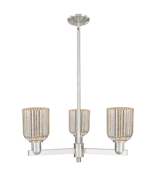 INNOVATIONS 716-3CR-SN-G559-5ME Bridal Veil 3-Light Flush Mount Satin Nickel