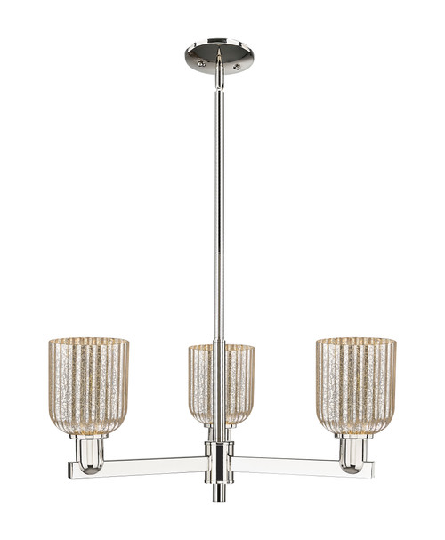 INNOVATIONS 716-3CR-PN-G559-5ME Bridal Veil 3-Light Flush Mount Polished Nickel