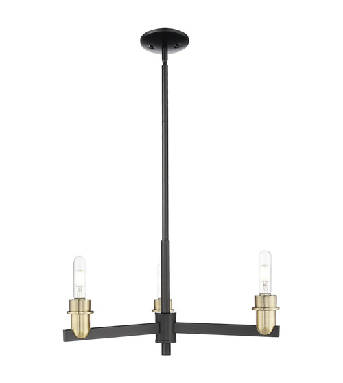 INNOVATIONS 716-3CR-BAB-G483-8SB Brookhaven Globe 3-Light Flush Mount Black Antique Brass