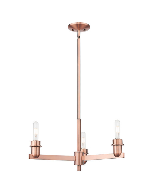 INNOVATIONS 716-3CR-AC-G483-8AM Brookhaven Globe 3-Light Flush Mount Antique Copper