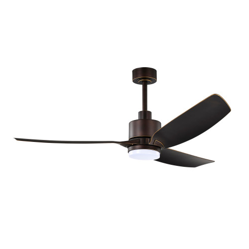 WAREHOUSE OF TIFFANY'S AL01P15OB Smart Genson 56 in. 1-Light Indoor Bronze Finish Ceiling Fan with Light Kit