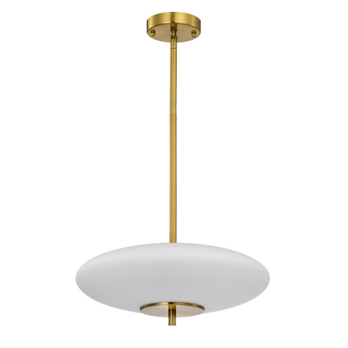 WAREHOUSE OF TIFFANY'S MD307/1BS Caio 15.7 in. 1-Light Indoor Brass Finish Pendant Light WAREHOUSE OF TIFFANY'S MD307/1BS Caio 15.7 in. 1-Light Indoor Brass Finish Pendant Light