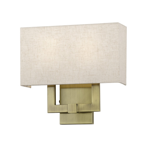 LIVEX LIGHTING 52132-01 2 Light Antique Brass ADA Sconce