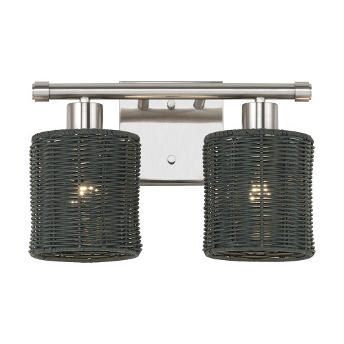 LIVEX LIGHTING 13717-91 2 Light Brushed Nickel Vanity Sconce