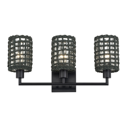 LIVEX LIGHTING 14043-04 3 Light Black Vanity Sconce