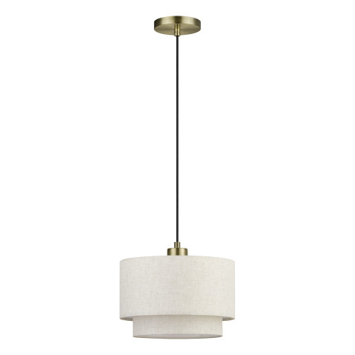 LIVEX LIGHTING 41941-01 1 Light Antique Brass Pendant