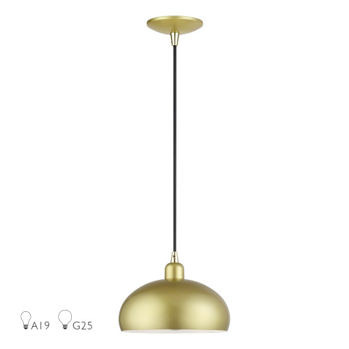 LIVEX LIGHTING 51514-33 1 Light Soft Gold Pendant