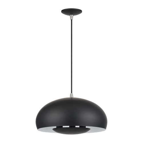 LIVEX LIGHTING 51516-04 3 Light Black Pendant