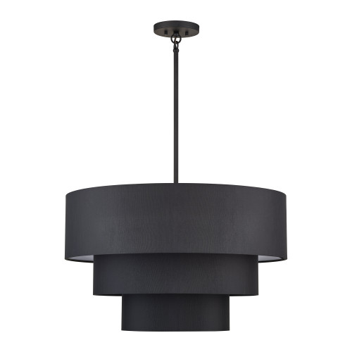 LIVEX LIGHTING 50265-04 5 Light Black Medium Pendant Chandelier
