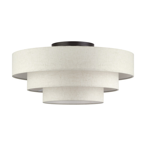 LIVEX LIGHTING 41948-92 5 Light English Bronze Extra Large Semi-Flush