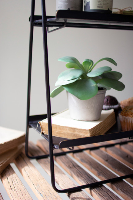 KALALOU CMNQ1262 TWO TIERED RECTANGLE DISPLAY RACK