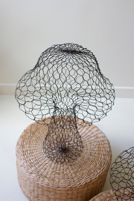 KALALOU NKE1357 SET OF THREE WIRE MUSHROOMS