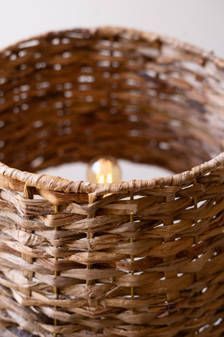 KALALOU CHR1079 DRIFTWOOD TABLE LAMP WITH WOVEN SEAGRASS SHADE