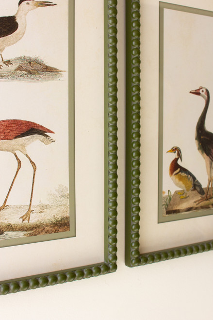 KALALOU CHH1534 SET OF TWO BIRDS PRINTS UNDER GLASS