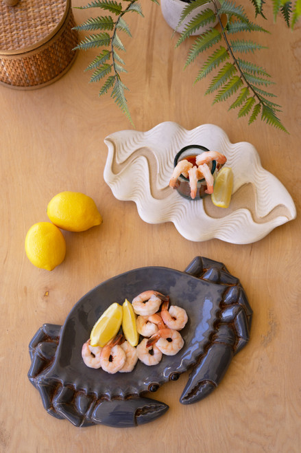 KALALOU CDV2348 CERAMIC CLAM PLATTER