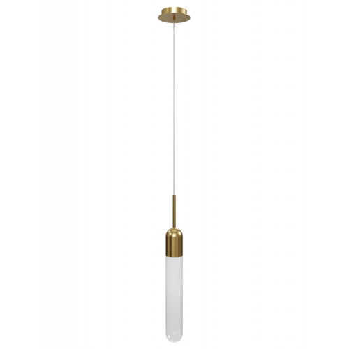 AVENUE LIGHTING HF7400-AB Tribeca 1-Light 27"H LED Pendant in Aged Brass/Ombre Glass