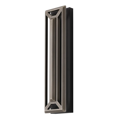 AVENUE LIGHTING AV10014-ABB Avenue Outdoor 19"H 3-CCT LED Wall Sconce in Black/Bronze Grid Cover