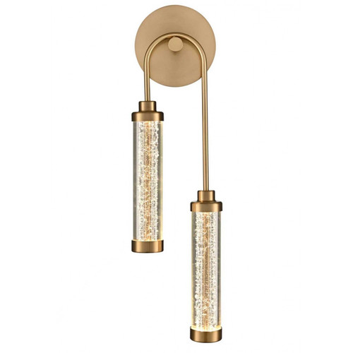 AVENUE LIGHTING HF7169-AB Belvedere 2-Light 22"H LED Wall Sconce in Aged Brass/Clear Glass