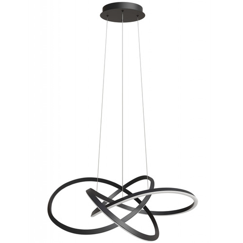 AVENUE LIGHTING HF5070-BK Windsor 36"W Spiral Ring 5-CCT LED Pendant in Black