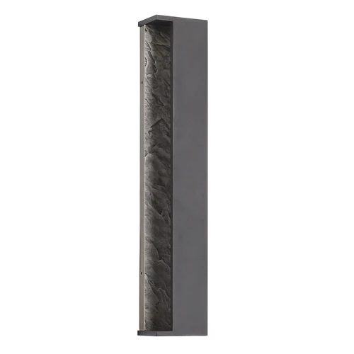 AVENUE LIGHTING AV10042-DBZ Avenue Outdoor 26"H Open Side Panel 3-CCT LED Wall Sconce in Dark Bronze/Textured Grey