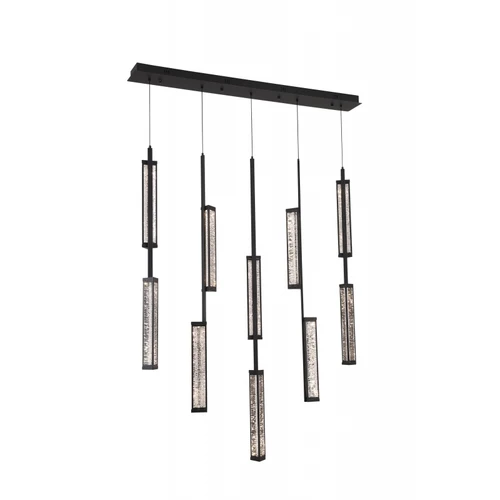 AVENUE LIGHTING HF7186-BK Metropole 10-Light 51"W LED Pendant in Matte Black