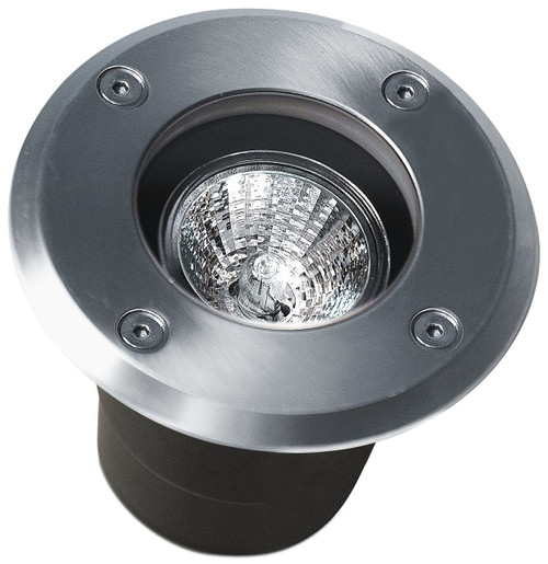 DABMAR LIGHTING FG319 SS/FIBERGLASS ROUND WELL LIGHT 20W MR16 12V, Stainless Steel (Top)