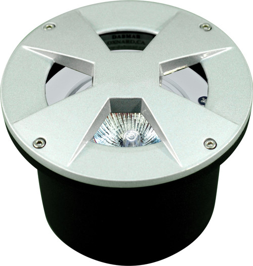 DABMAR LIGHTING LV307-GY-SLV Cast Aluminum Drive Over In-Ground Well Light, Gray