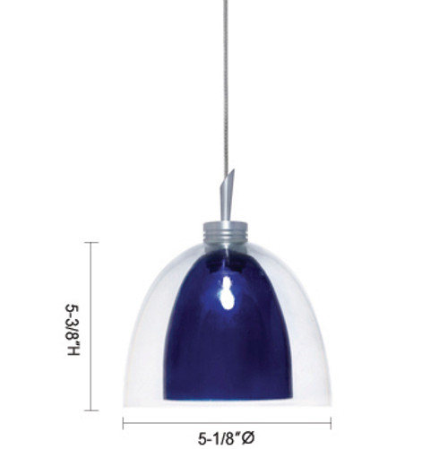 JESCO Lighting QAP215-BU/CH Lina Low Voltage Quick Adapt Pendant