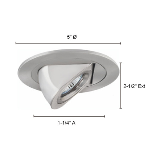 JESCO Lighting TM411CH 4" Low Voltage Dropped Dish Shower Trim with Frosted Opal White Glass, Chrome