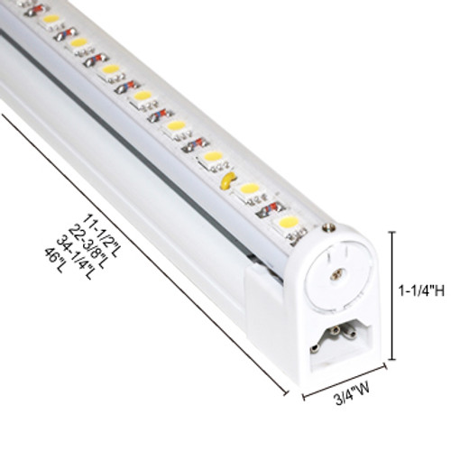 JESCO Lighting S201-12/40 S201 12?ö LED Sleek Plus S201 Adjustable Linkable, 4000K, White