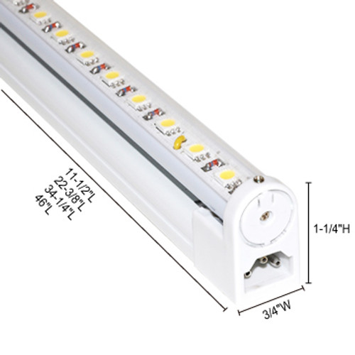 JESCO Lighting S201-24/60 S201 24?ö LED Sleek Plus S201 Adjustable Linkable, 6000K, White