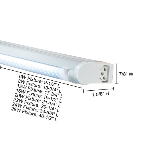 JESCO Lighting SG4A-22SW/41-W Sleek Plus Grounded 22W T4 Bi-Pin Linear Fluorescent, 4100K, White
