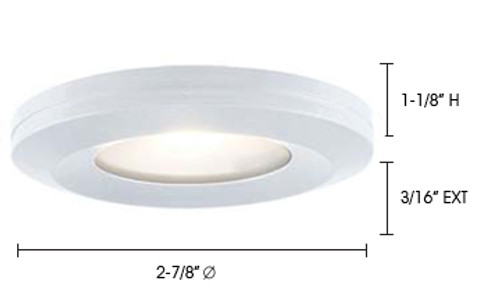 JESCO Lighting PK404BA 20W Straight-edged Slim Disk with Frosted Glass Lens, Brushed Aluminum