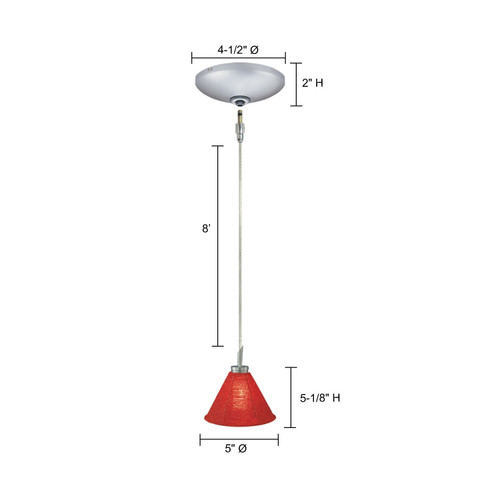 JESCO Lighting KIT-QAP212-RD-A HALLE Low Voltage Pendant & Canopy Kit, Satin Nickel