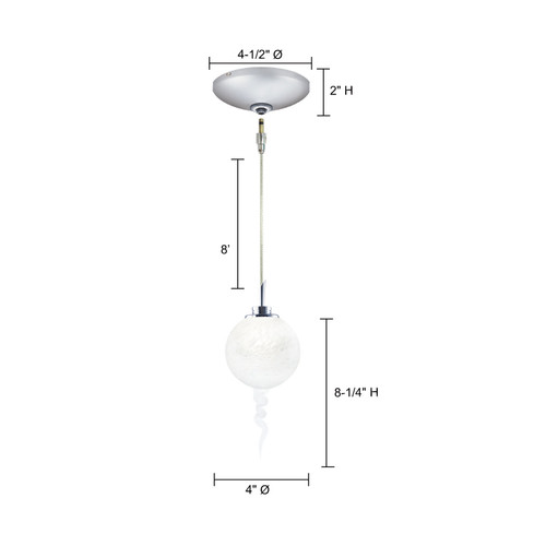 JESCO Lighting KIT-QAP221-WH-A TORI Low Voltage Pendant & Canopy Kit, Satin Nickel