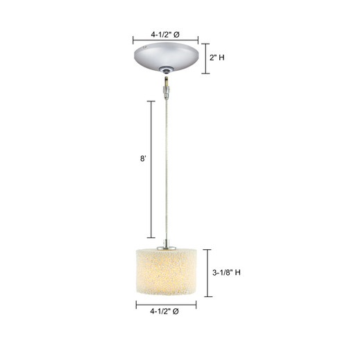 JESCO Lighting KIT-QAP222-CA-A CORAL Low Voltage Pendant & Canopy Kit, Satin Nickel