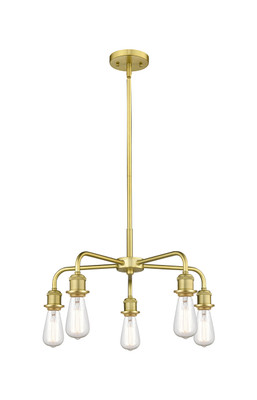 Innovations Lighting 516-5CR-SG Downtown Urban Five Light Chandelier Chandelier Satin Gold