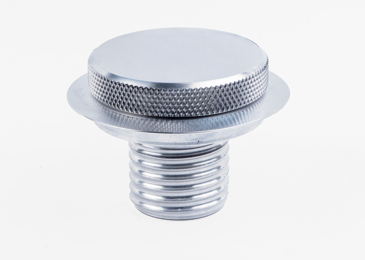 BMW Billet Gas Cap CNC Knurled Aluminum Side with POLISHED TOP