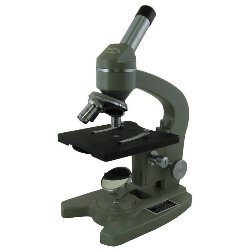 Monolux Inclined Monocular Microscope - Three Objectives, Mirror