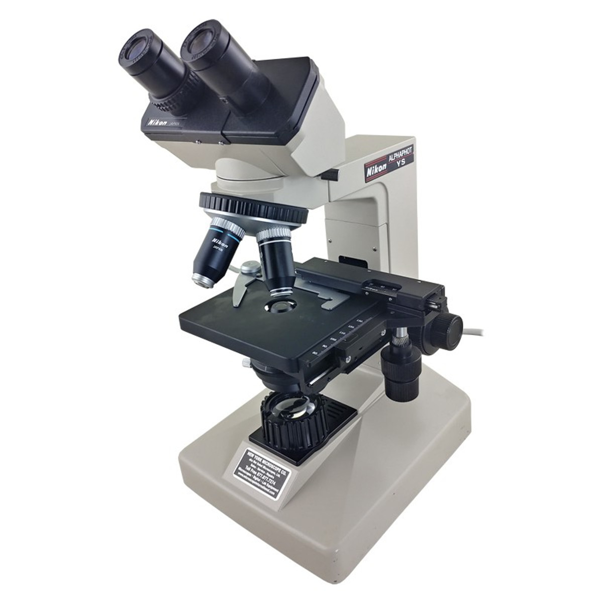 Nikon Alphaphot YS Binocular Microscope 4x, 10x, 40x, 100x Objectives,  Carry Case - Reconditioned