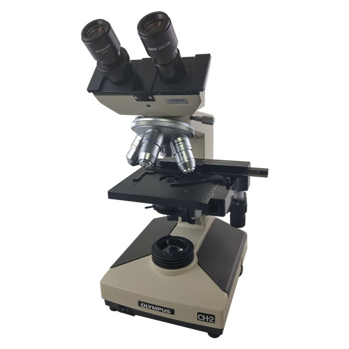 Olympus CH-2 Binocular Microscope 4x, 10x, 40x, 100x Objectives -  Reconditioned