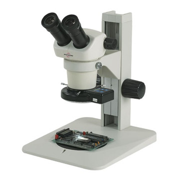 ACCU-SCOPE 3072-12-PFS Binocular Stereo Microscope on Plain Focusing Stand, 10x & 20x Magnification ACCU-SCOPE 3072-12-PFS Binocular Stereo Microscope on Plain Focusing Stand, 10x & 20x Magnification
